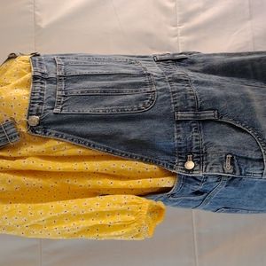 Madewell jeans overalls, XL